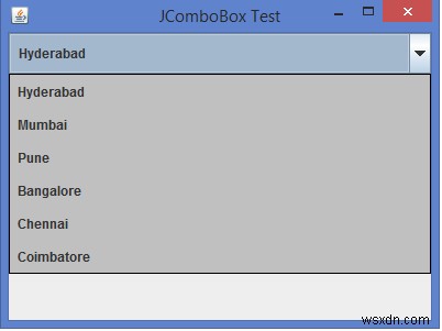 हम जावा में JComboBox आइटम्स के लिए बॉर्डर कैसे सेट कर सकते हैं? 