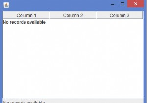 जावा में जेटीबल में कोई रिकॉर्ड उपलब्ध टेक्स्ट कैसे प्रदर्शित करें? 