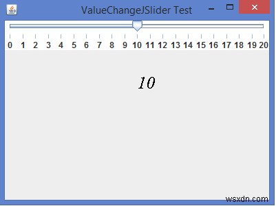 जावा में JSlider के मूल्य परिवर्तन का पता कैसे लगाएं? 