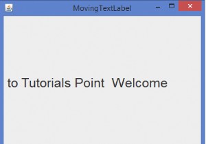 जावा में जेएलएबल का उपयोग करके हम एक चलती टेक्स्ट को कैसे कार्यान्वित कर सकते हैं? 