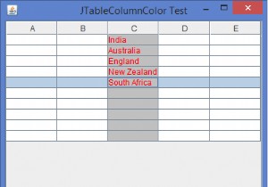 जावा में जेटीबल के अलग-अलग कॉलम के लिए हम पृष्ठभूमि/अग्रभूमि रंग कैसे सेट कर सकते हैं? 
