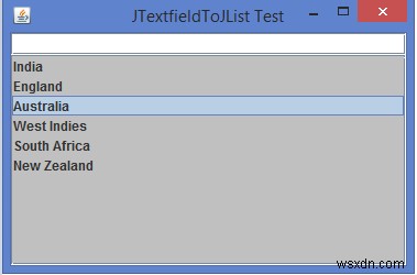 JTextField से इनपुट मान कैसे पढ़ा जाए और जावा में JList में जोड़ें? 