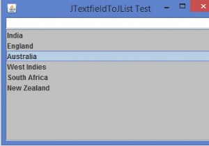 JTextField से इनपुट मान कैसे पढ़ा जाए और जावा में JList में जोड़ें? 