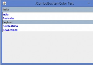 हम जावा में JComboBox आइटम के लिए अग्रभूमि और पृष्ठभूमि का रंग कैसे सेट कर सकते हैं? 