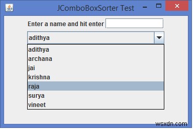 हम जावा में JComboBox के आइटम को कैसे सॉर्ट कर सकते हैं? 