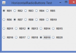 हम जावा में क्षैतिज रूप से JRadioButtons को कैसे संरेखित कर सकते हैं? 