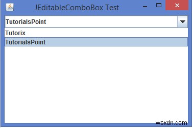 हम जावा में संपादन योग्य JComboBox कैसे कार्यान्वित कर सकते हैं? 