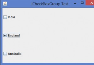 जावा में JCheckBox से एक समय में एक आइटम का चयन कैसे करें? 