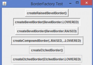 जावा में BorderFactory का उपयोग करके हम विभिन्न सीमाओं को कैसे कार्यान्वित कर सकते हैं? 