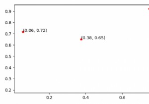 पायथन Matplotlib में एक भूखंड में निर्देशांक दिखा रहा है 