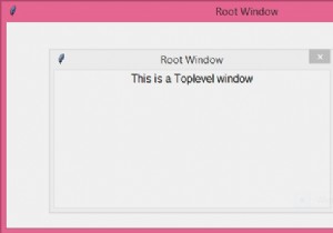 पायथन टिंकर - रूट विंडो के सापेक्ष एक टॉपलेवल () विजेट कैसे स्थापित करें? 