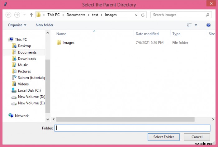 टिंकर में Askdirectory संवाद का उपयोग करके एक नया फ़ोल्डर कैसे बनाएं? 