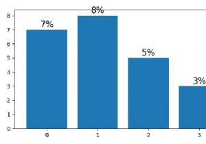 Matplotlib में बार चार्ट मानों को प्रतिशत में कैसे बदलें? 