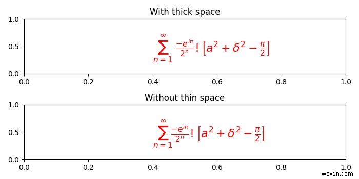 कैसे matplotlib साजिश में LaTeX-शैली गणित में यादृच्छिक अवांछित स्थान को दूर करने के लिए? 