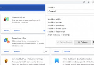 कस्टम स्क्रॉलबार के साथ Google क्रोम में स्क्रॉलबार को कैसे अनुकूलित करें 