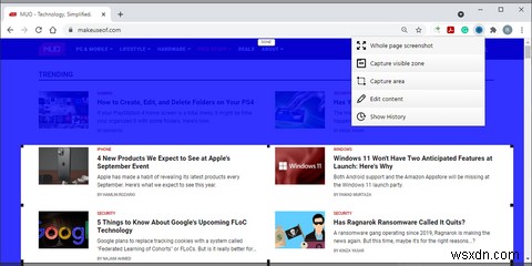 Chrome और Firefox में पूर्ण-पृष्ठ स्क्रीनशॉट कैसे लें