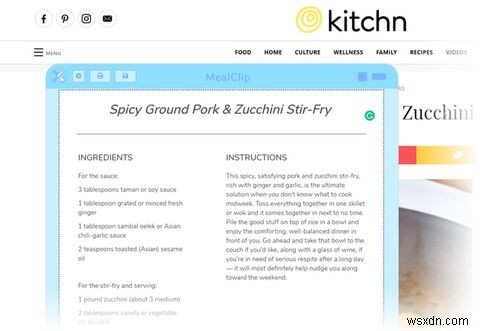 Chrome में किसी भी खाद्य ब्लॉग से पाक कला व्यंजनों को अच्छी तरह से कैसे देखें