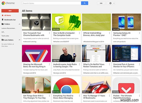 Google Chrome का नया बुकमार्क प्रबंधक संगठन और खोज पर केंद्रित है 