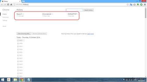 Chrome पर अपने ब्राउज़िंग इतिहास से उपकरण कैसे निकालें