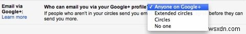 Google Apps ईमेल को Google+ विकल्पों के माध्यम से जोड़ता है, पेज व्यवस्थापकों को इसका उपयोग करने के लिए ऑप्ट इन करना होगा