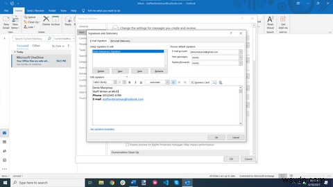 आउटलुक में सिग्नेचर कैसे बनाएं 