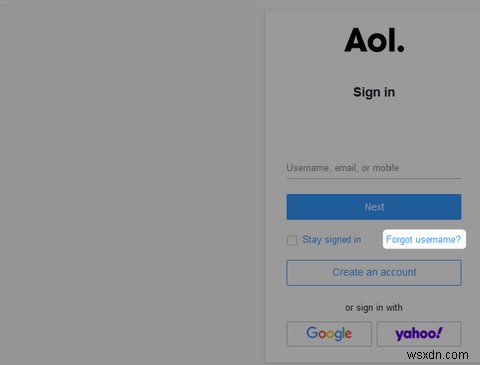 मेरा AOL मेल लॉगिन स्क्रीन नाम क्या है?