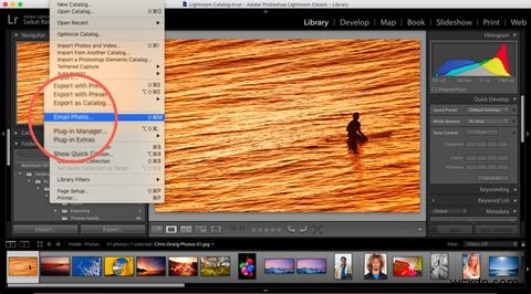 Adobe Lightroom से सीधे फोटो कैसे ईमेल करें
