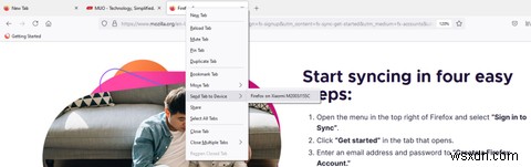 Firefox का उपयोग करके अपने उपकरणों के बीच टैब कैसे भेजें