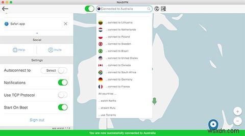 Mac के लिए NordVPN:OS X में आसानी से गोपनीयता और क्षेत्र प्रबंधित करें 
