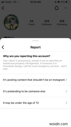 यदि कोई व्यक्ति Instagram पर आपका प्रतिरूपण कर रहा है तो क्या करें