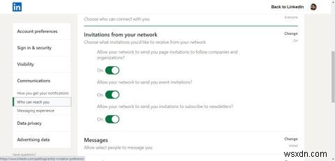 कैसे नियंत्रित करें कि कौन आपको लिंक्डइन पर निमंत्रण भेज सकता है 