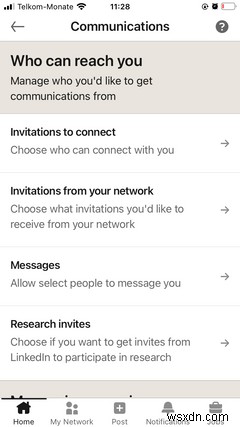 कैसे नियंत्रित करें कि कौन आपको लिंक्डइन पर निमंत्रण भेज सकता है 