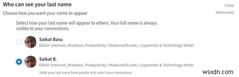 लिंक्डइन पर अपना अंतिम नाम कैसे छिपाएं