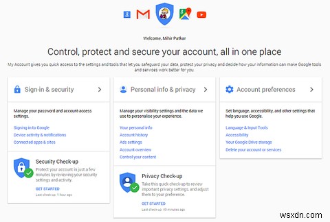 Google आपके बारे में क्या जानता है? अपनी गोपनीयता और सुरक्षा का पता लगाएं और प्रबंधित करें 