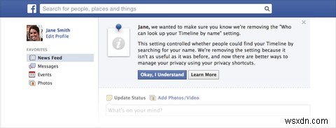 Facebook टाइमलाइन खोजों के लिए गोपनीयता सेटिंग हटाता है