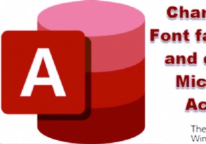 एक्सेस में फ़ॉन्ट का चेहरा, आकार और रंग कैसे बदलें