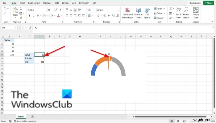 Excel में गेज चार्ट कैसे बनाएं