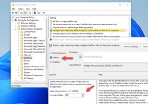 एकाधिक फ़ाइलों को हटाते समय OneDrive सूचनाएं कैसे दिखाएं 