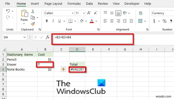 Excel में #VALUE त्रुटि को कैसे ठीक करें 