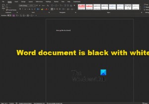 मेरा वर्ड डॉक्यूमेंट सफेद टेक्स्ट के साथ काला क्यों है? 