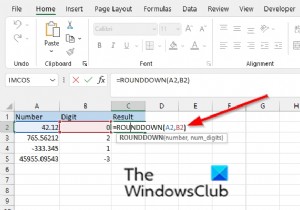 Excel में राउंडडाउन फ़ंक्शन का उपयोग कैसे करें
