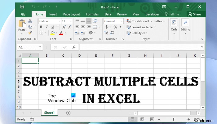 Excel में एकाधिक कक्षों को कैसे घटाना है 