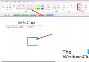 इंक टू शेप फीचर का उपयोग करके OneNote में आकृतियाँ कैसे बनाएं