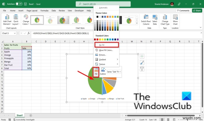Excel में हाफ पाई चार्ट कैसे बनाएं