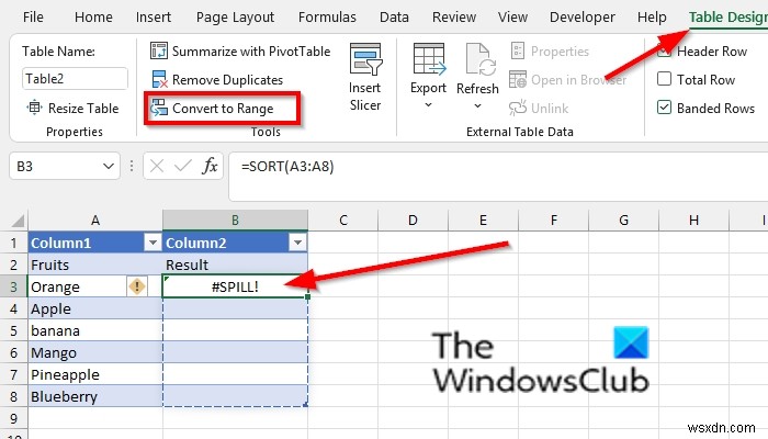 Excel में SPILL त्रुटि को कैसे ठीक करें