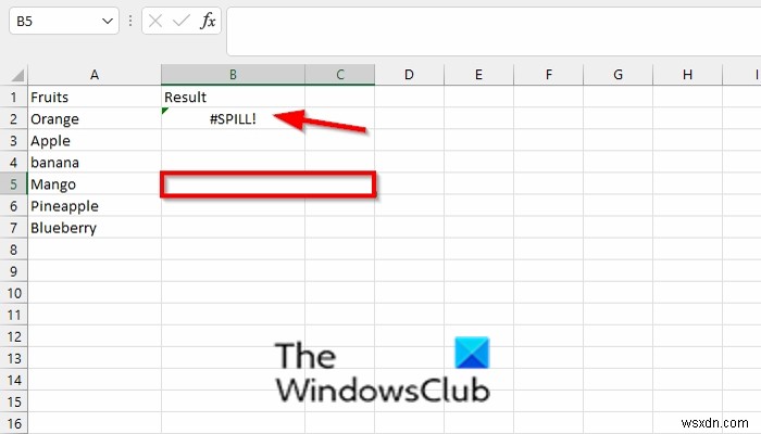 Excel में SPILL त्रुटि को कैसे ठीक करें