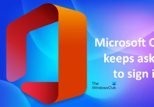 Microsoft Office साइन इन करने के लिए कहता रहता है 
