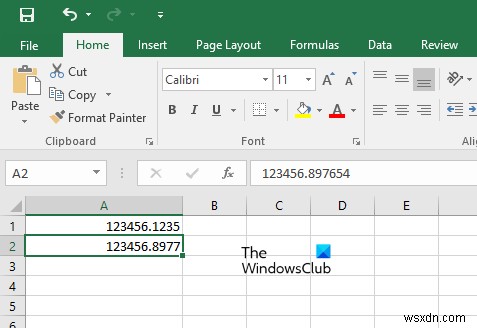 Excel को पूर्णांकित करने से कैसे रोकें