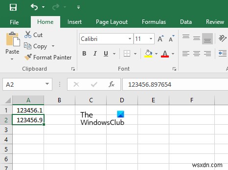 Excel को पूर्णांकित करने से कैसे रोकें