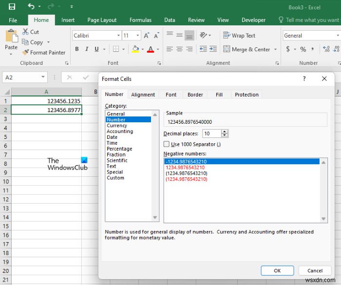 Excel को पूर्णांकित करने से कैसे रोकें